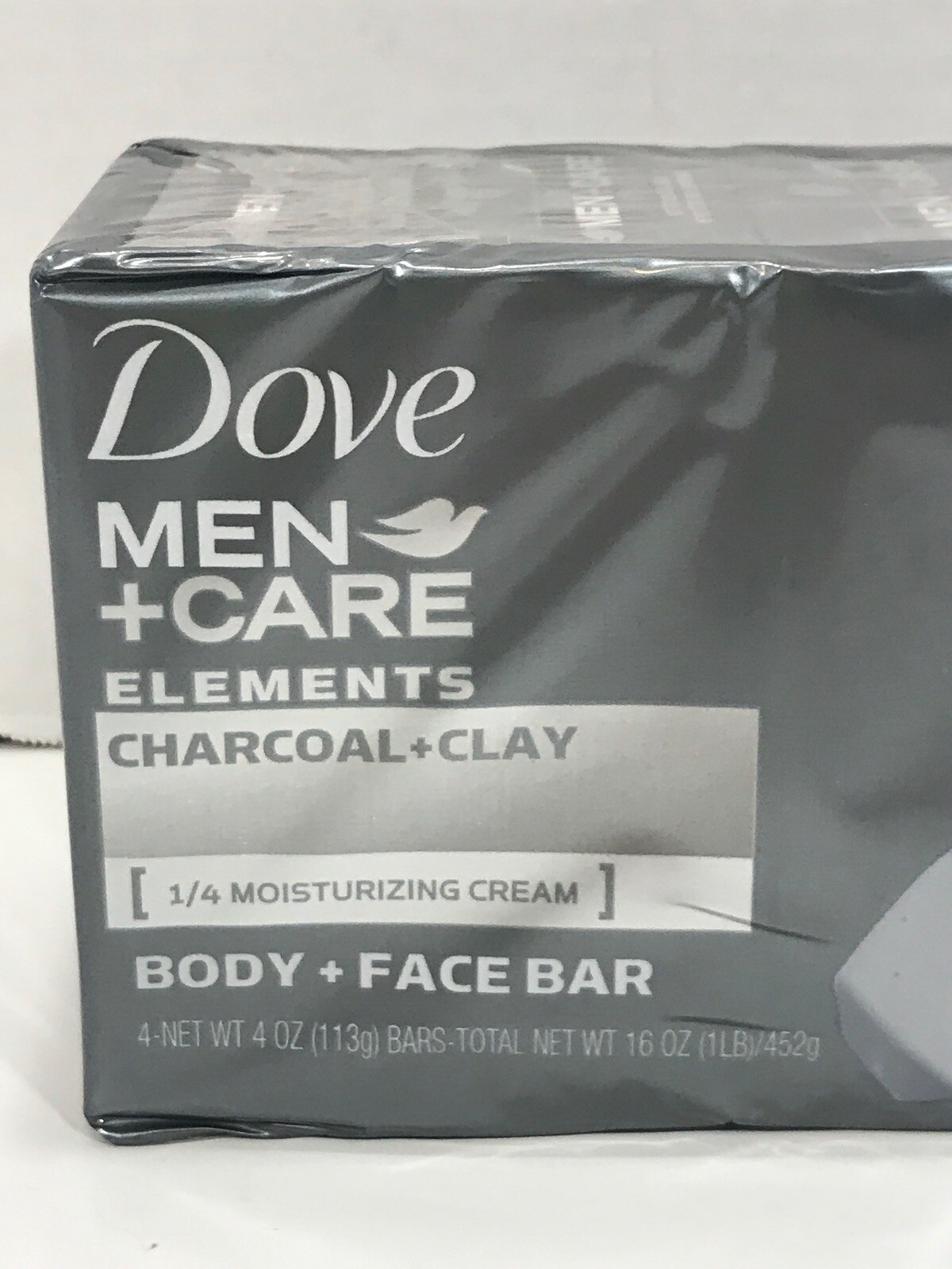 Dove Men+Care Elements Body and Face Bar Charcoal + Clay 4 oz, 4 Bar
