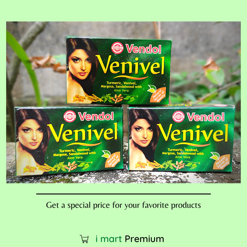 5 Pcs Vendol Venivel Soap Ayurvedic Hearbal Turmeric Margosa Aloe Vera Beauty