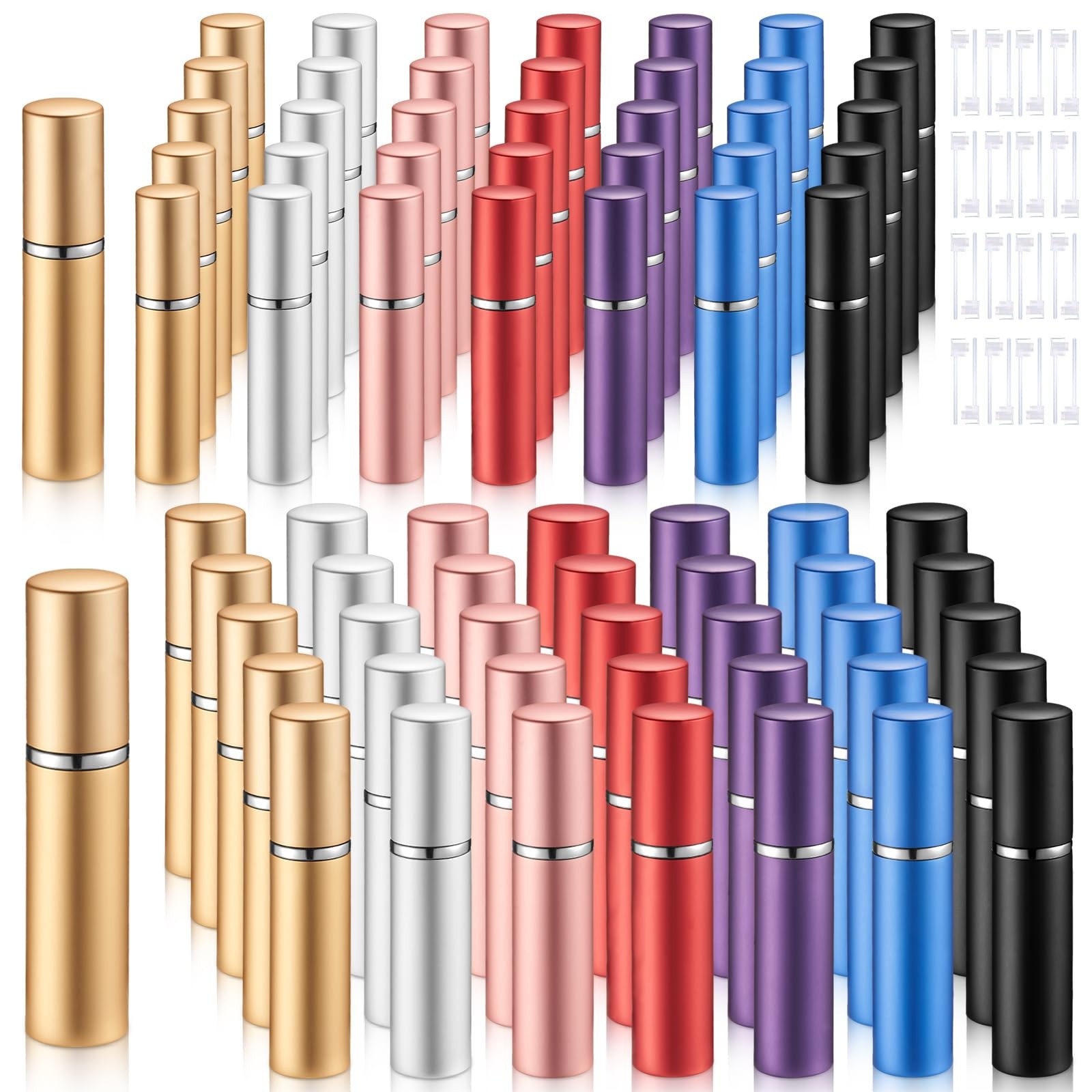 Motiskyy 70 Pcs 5 ml 10 ml Refillable Perfume Atomizers Bulk – Mini Travel Colog