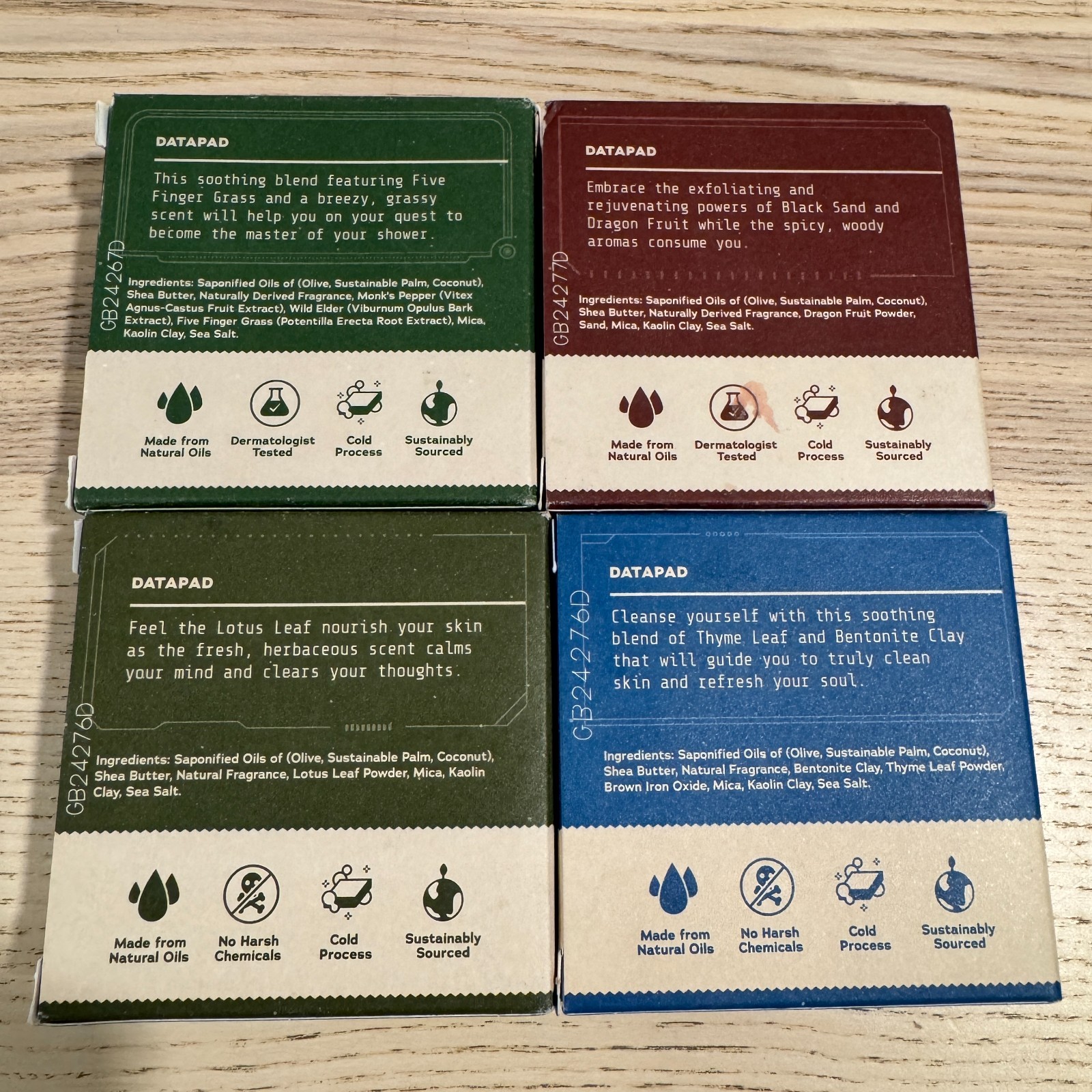Dr Squatch Star Wars Bundle Soap Limited Edition 4 Pack Lot Yoda, Luke, Darth