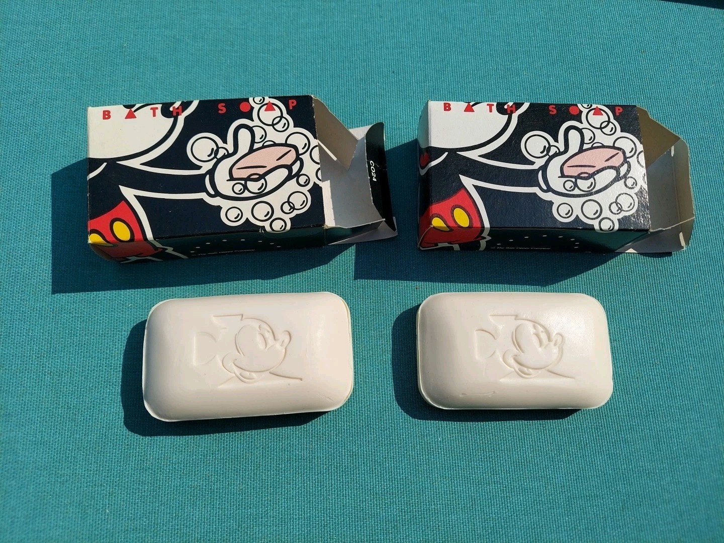 Vintage Mickey Mouse 3 Bars Soap Walt Disney World Resorts Facial Bath Soap NEW