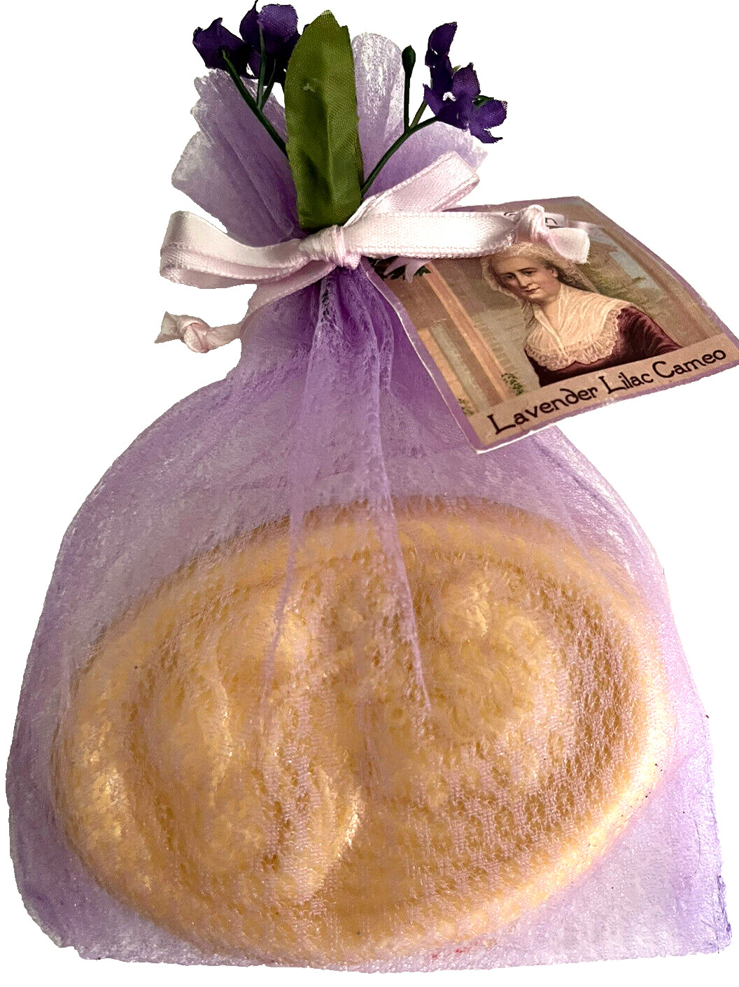 NEW Lilac Cameo Soap Oval Embossed 5 oz Made in USA Martha’s Own
