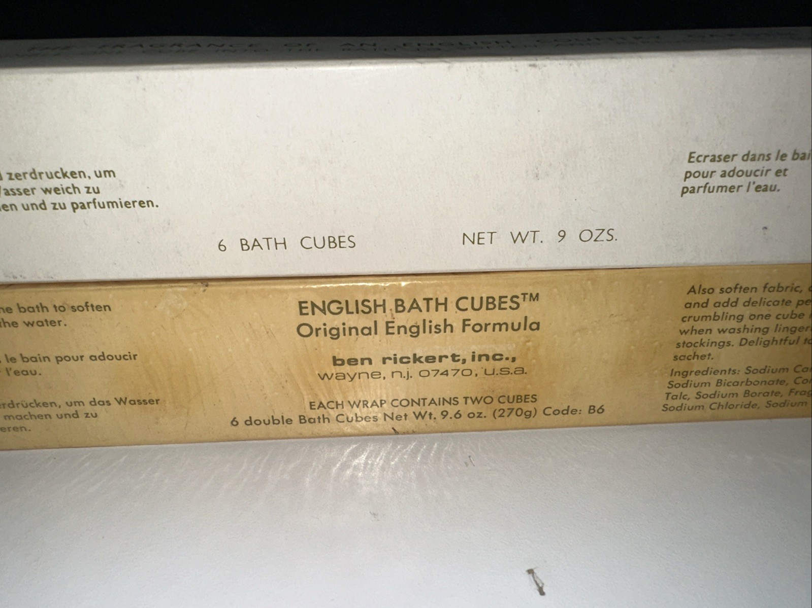 2 SETS OF 6–Vintage English Country Garden Bath Cubes– 12 Cubes Total