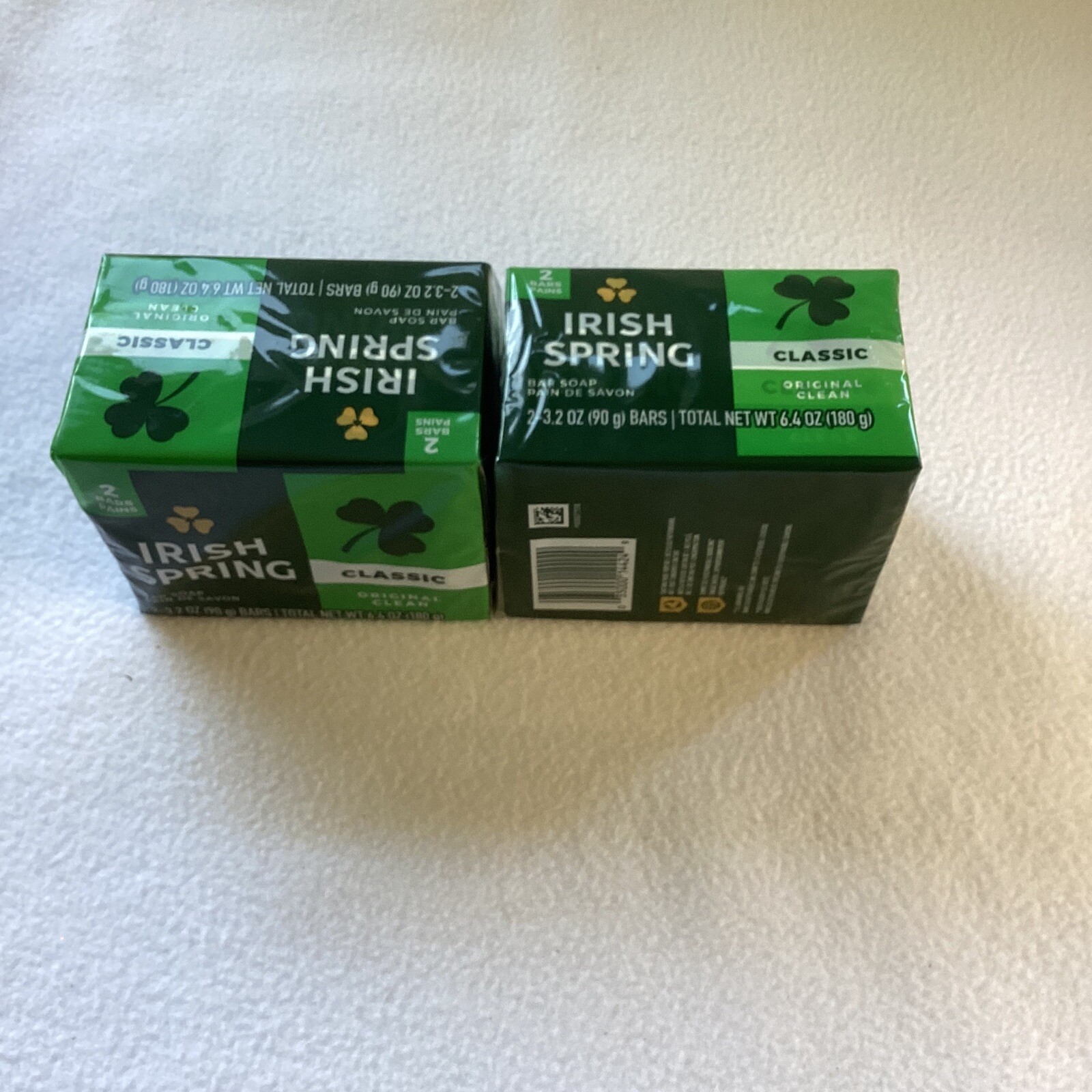 Irish Spring Original Scent Classic Bar Soap Pack of 2 (4 Bars) New