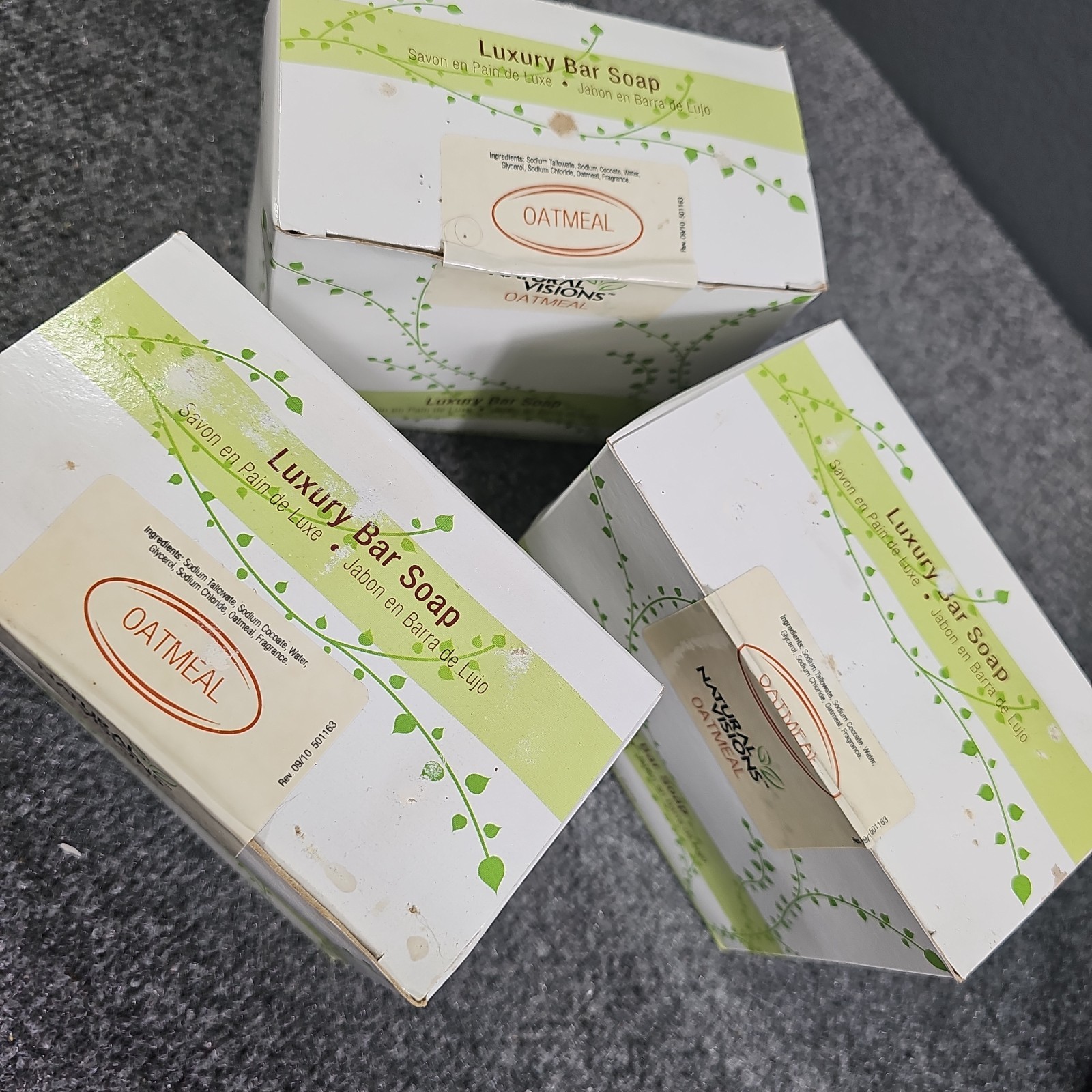 Natural Visions Oatmeal Luxury Bar Soap Box of 12 Bars 3 Oz Each New Lot X 3