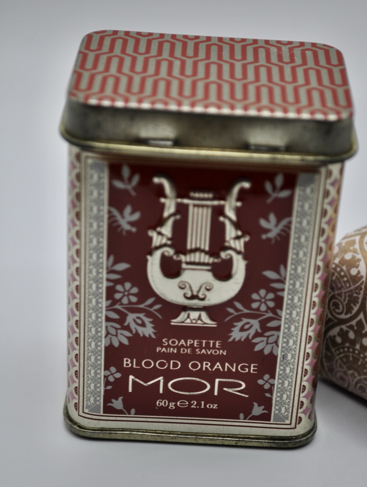 MOR Soapette Blood Orange 2.1 Ounce Bar Soap in Tin Australia