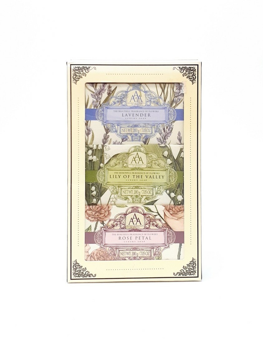 AAA Aromas Artesenales de Antigua Rose Petal Lavender Lily of the Valley Soap Se