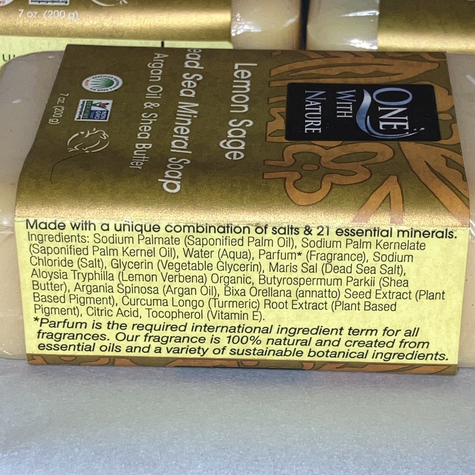 One With Nature Soap Bar Lemon Sage 7oz (Pack of 3)