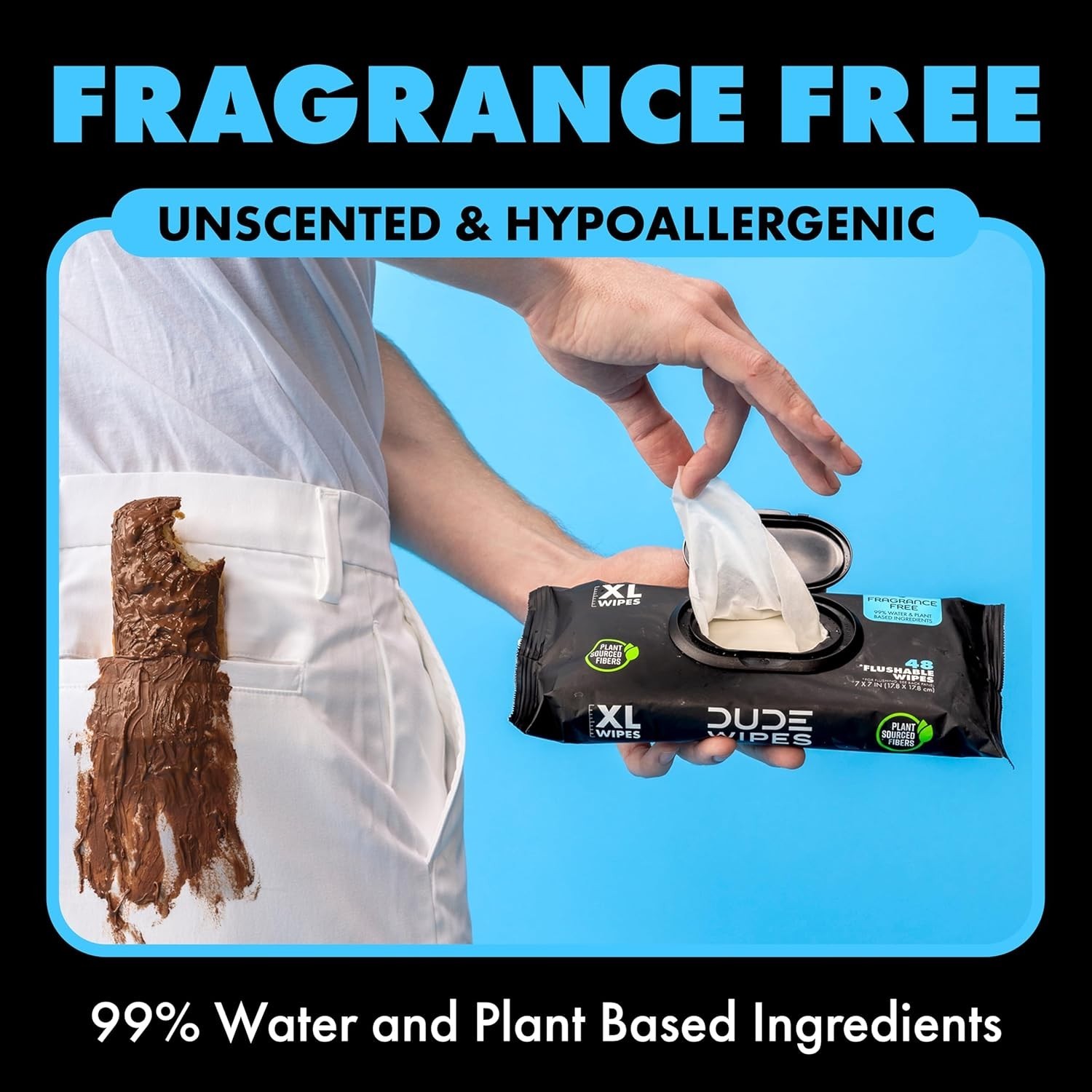 Plant-Based Extra-Large Flushable Wipes – Cleansing & Refreshing 288 Count