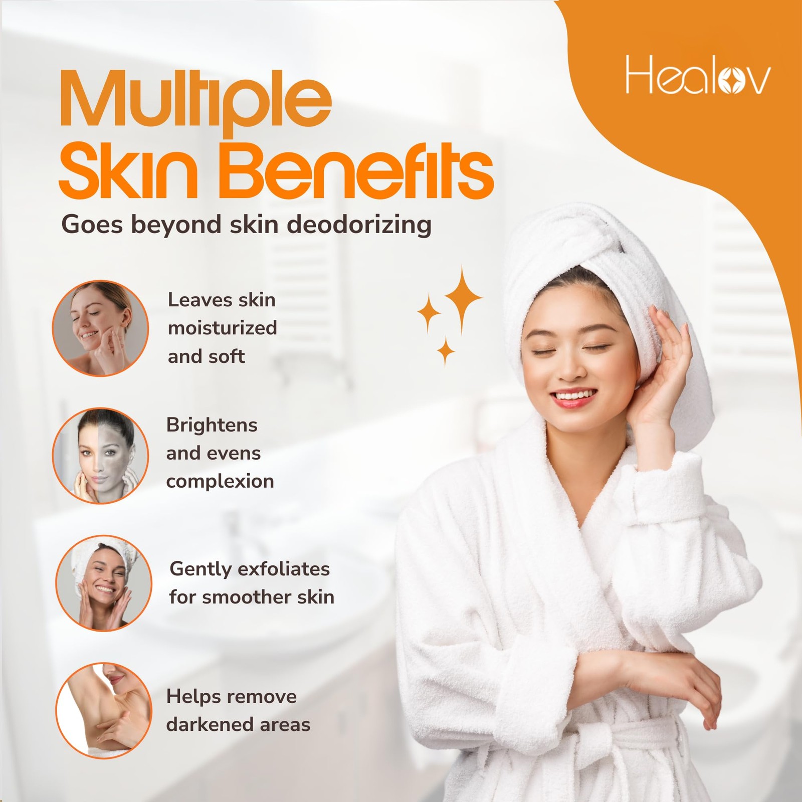 Healov Persimmon Body Wash for Odor Control – 16.9 Ounce (Pack of 1)