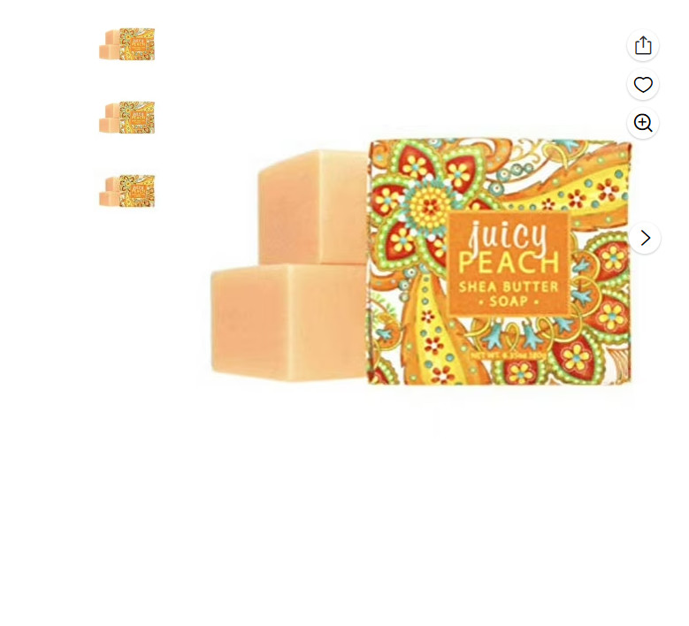 Greenwich Bay Trading Company 1.9oz Soap Bulk Packs of 12 (Juicy Peach Shea Butt