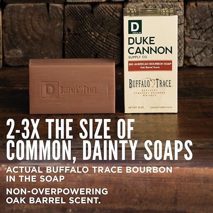 Duke Cannon Big American Bourbon Soap Oak Barrel Scent Big Brick of Soap 10oz