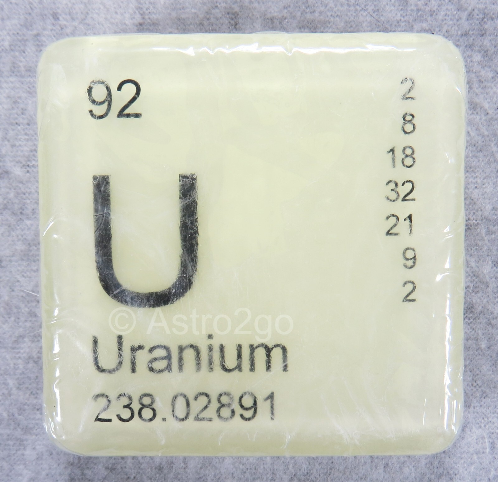 PERIODIC TABLE ELEMENT “U” URANIUM NOVELTY GLOW HAND SOAP-4 oz JUST BUBBLY NEW!