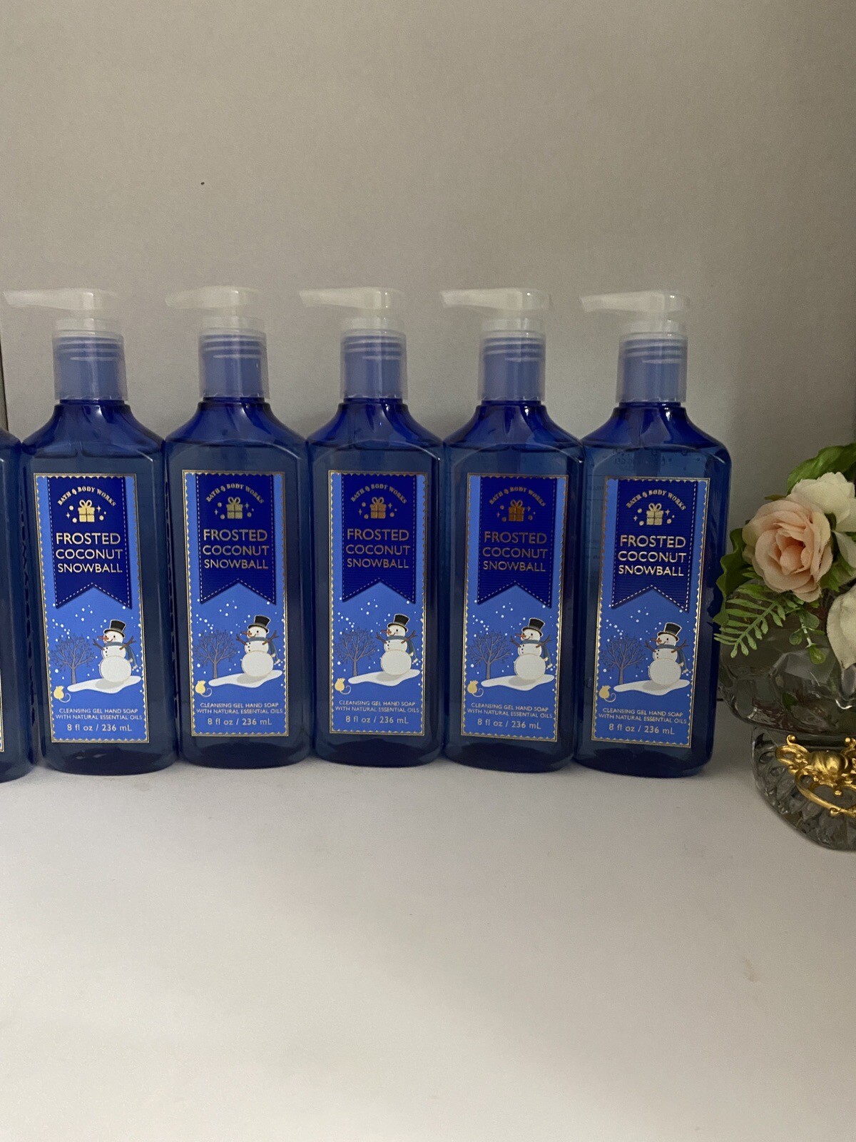 5 New FROSTED COCONUT SNOWBALL BATH & BODY WORKS CLEANSING GEL HAND SOAP