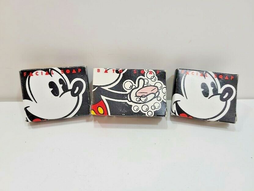 (3) Vintage 1990 Walt Disney Resort Mickey Mouse Bath & Facial Bar Soap