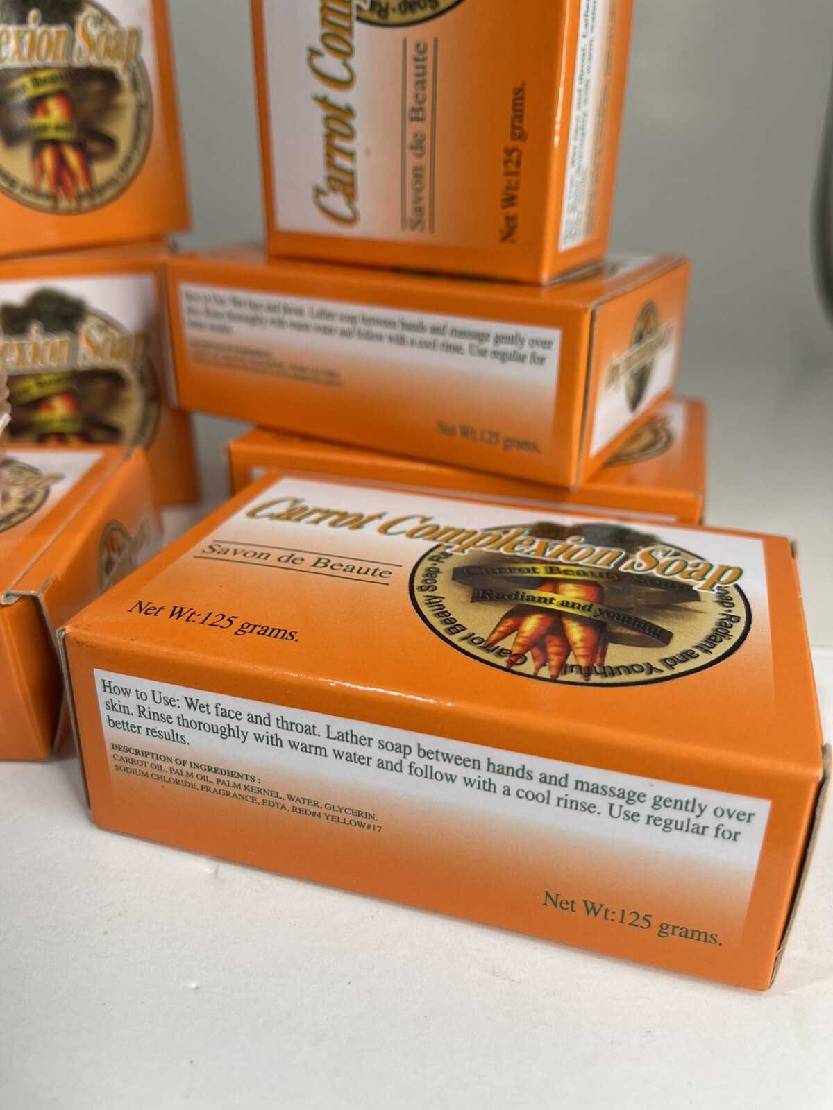Carrot Complexion Bar Soap With Carrot Oil 125 Grams. Older Formula 7 Years Old