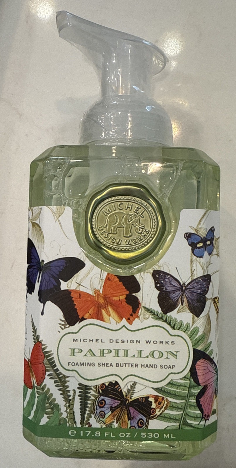 Michel Design Works SHEA BUTTER FOAMING HAND SOAP Papillon Butterflies 17.8 Oz