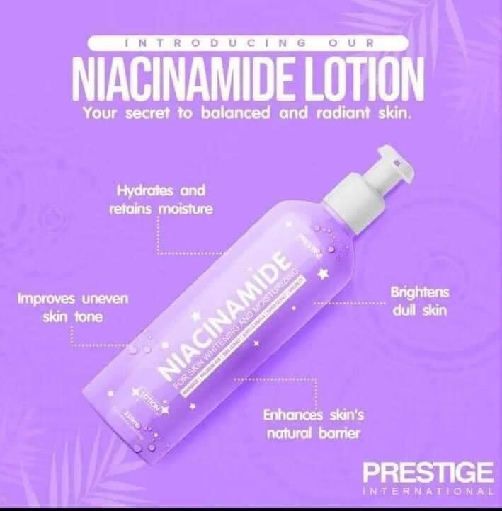Prestige International Niacinamide Lotion + 1 Bar Niacinamide Soap