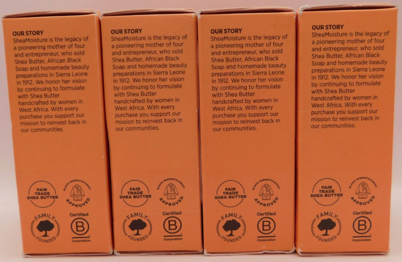 4PK Shea Moisture Coconut & Hibiscus Glowing Radiance Bar Soap 8oz EACH New