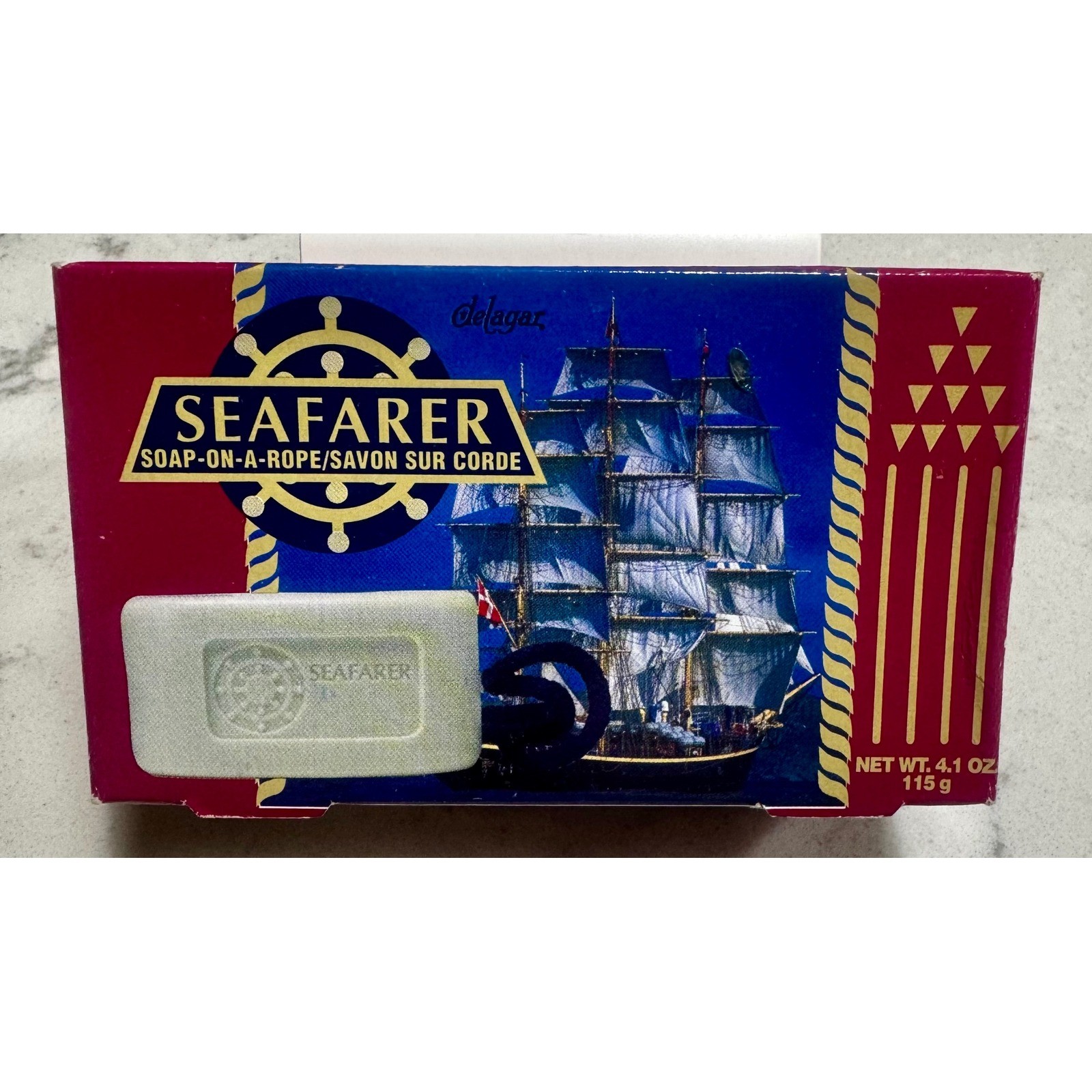 VTG 1970s Delagar Seafarer Soap-On-A-Rope 4.1oz – New In Box – Made In Turkey