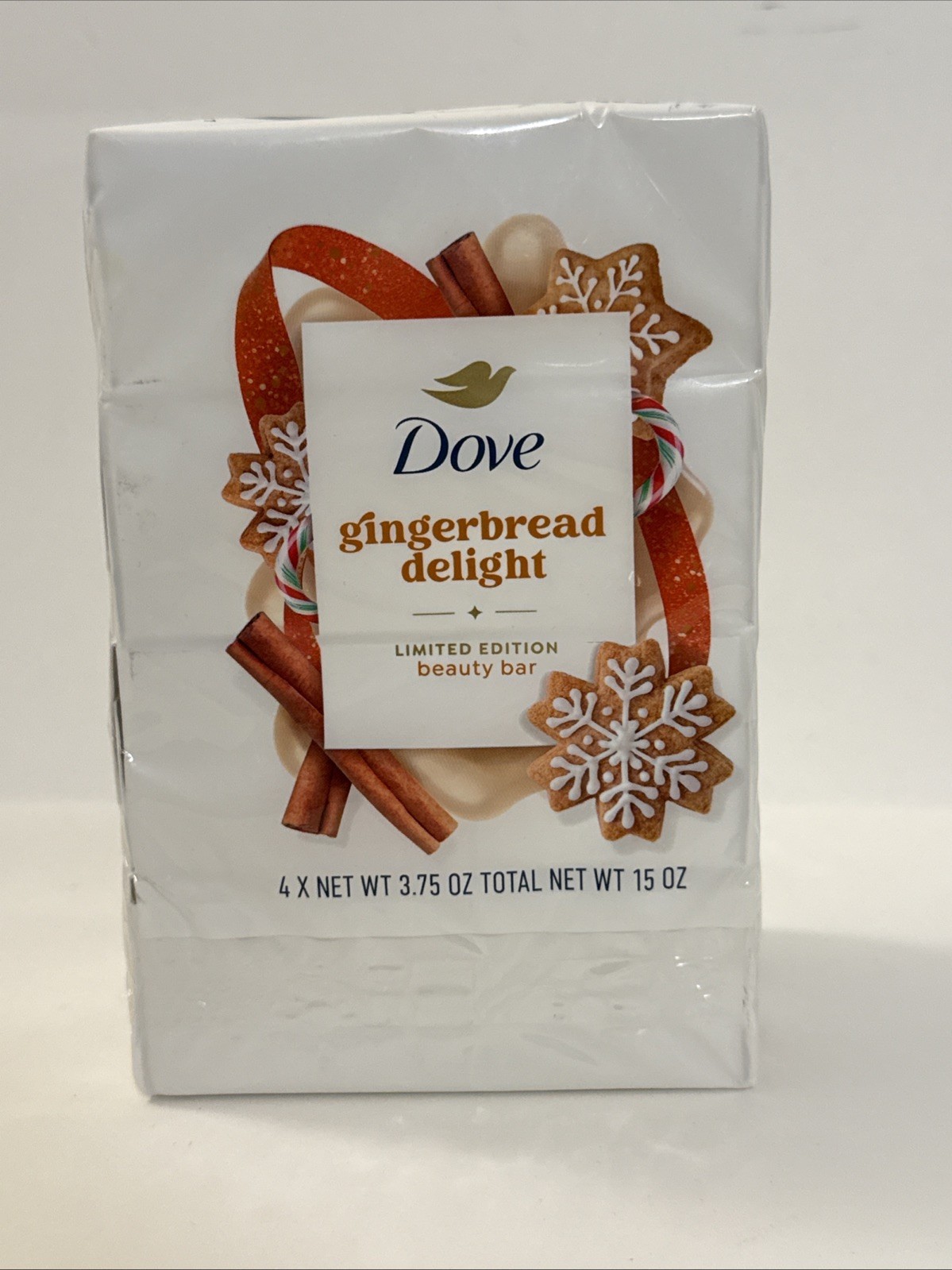 Dove Beauty Limited Edition Holiday Treat Bar Soaps – Gingerbread Delight -4pk