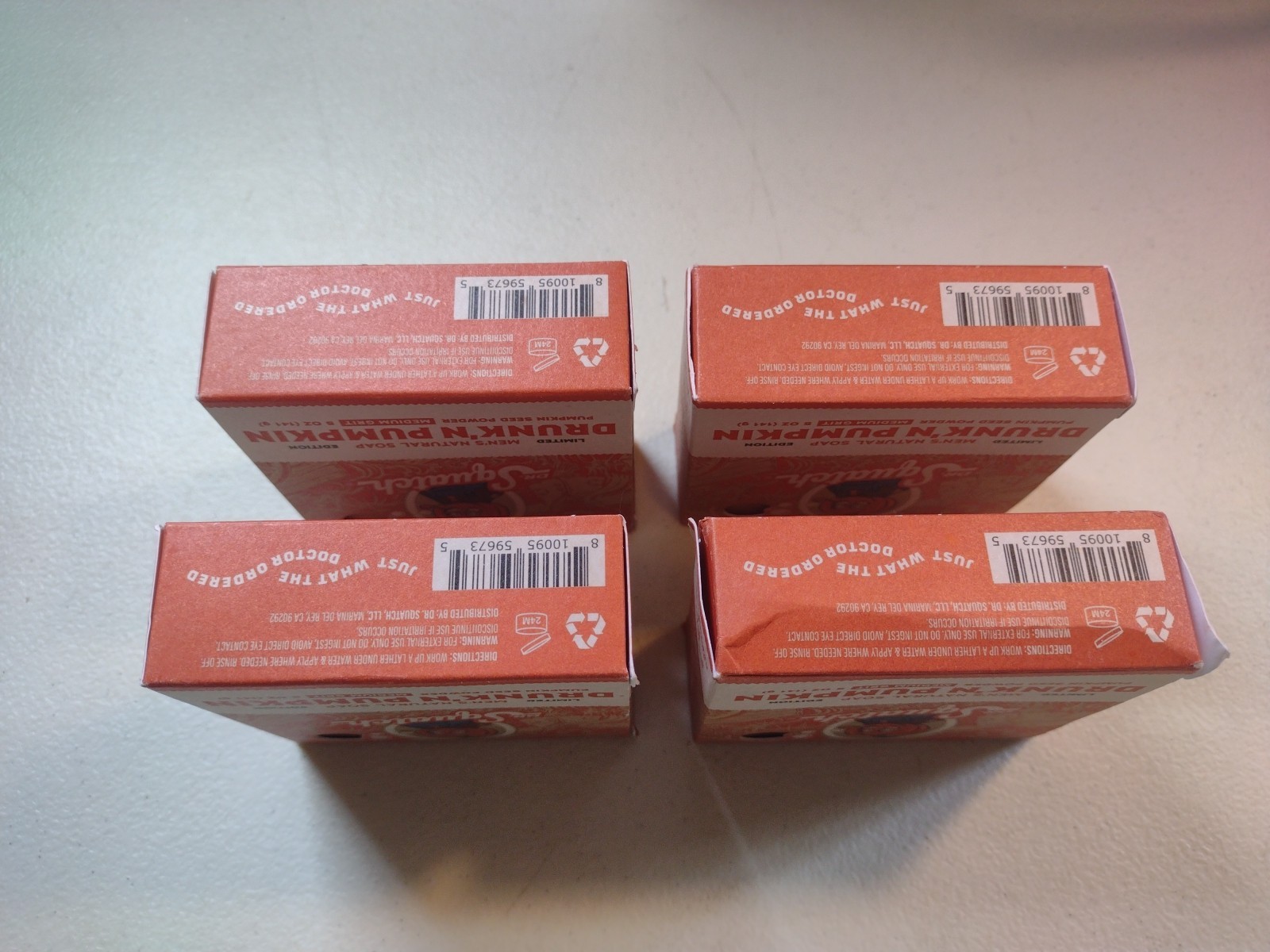 Dr. Squatch Drunk’n Pumpkin 5oz Limited Edition Soap Bar 4 pk Men’s Natural Soap