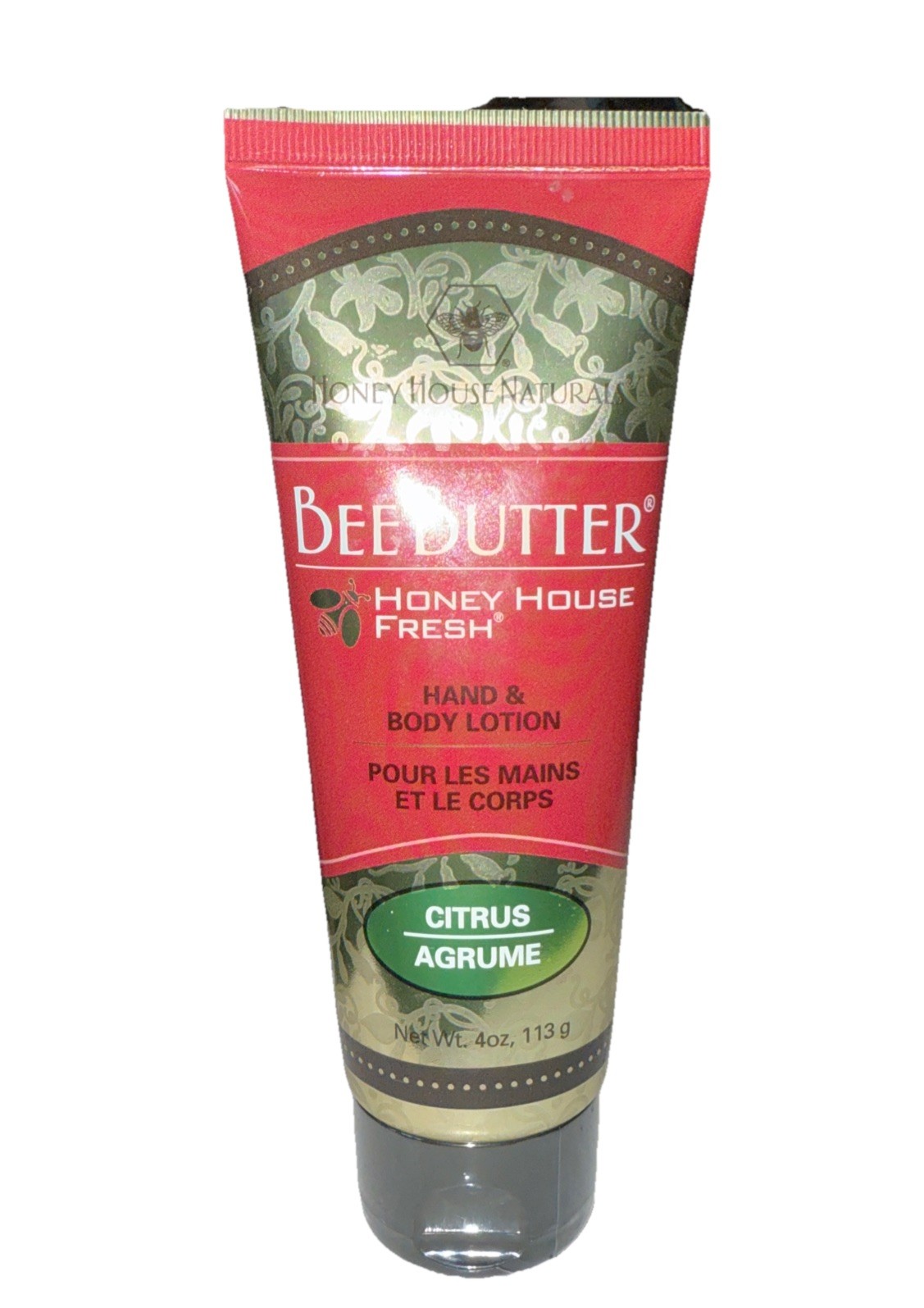 Honey House Bee Butter Body And Hand Butter 4 Oz. Tube – Citrus-New