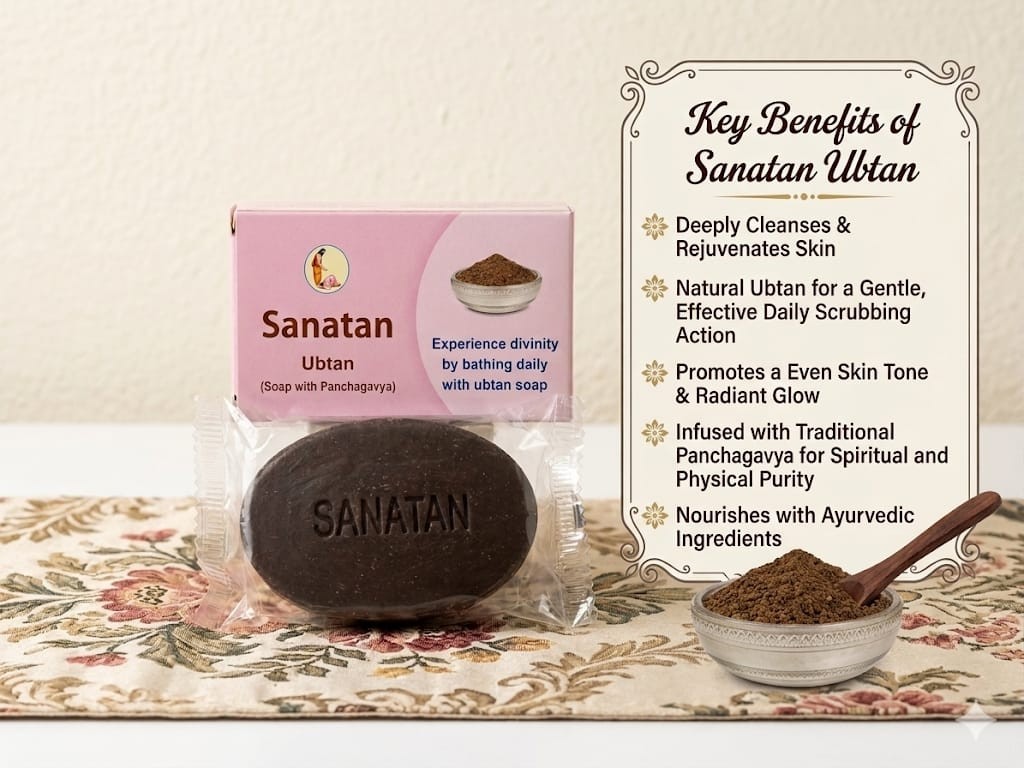 Sanatan Ubtan Soap bars Natural Exfoliating organic Bath Bars (pack of 2X75 g)