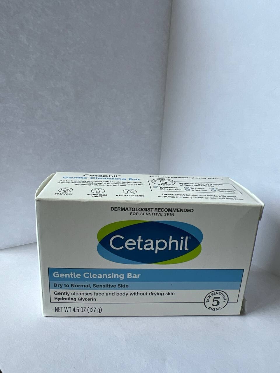 Cetaphil Gentle Cleansing Bar, For Body & Face, 4.5 oz (127 g) NEW SHIPS FAST