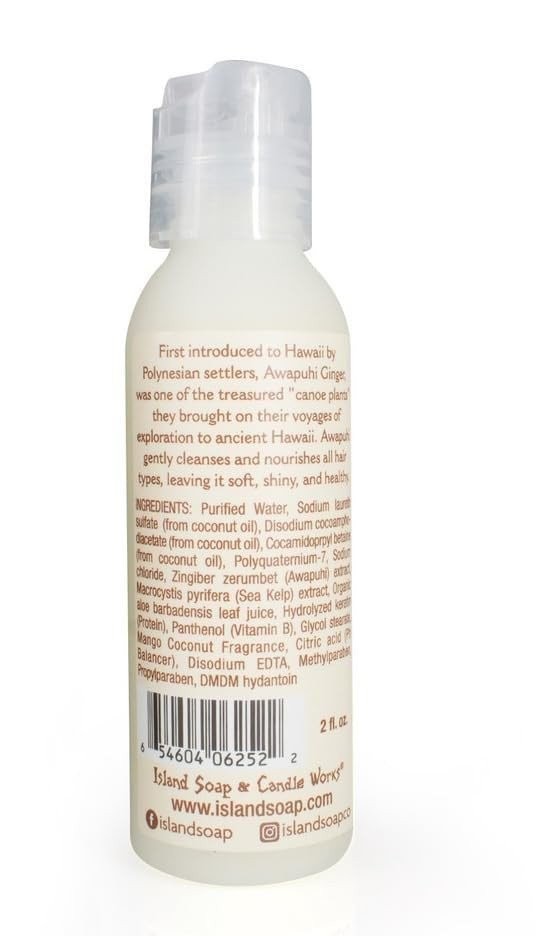 Island Soap & Candle Works Shampoo – 12 Ounce – Moisturizing Hawaiian Hair Care