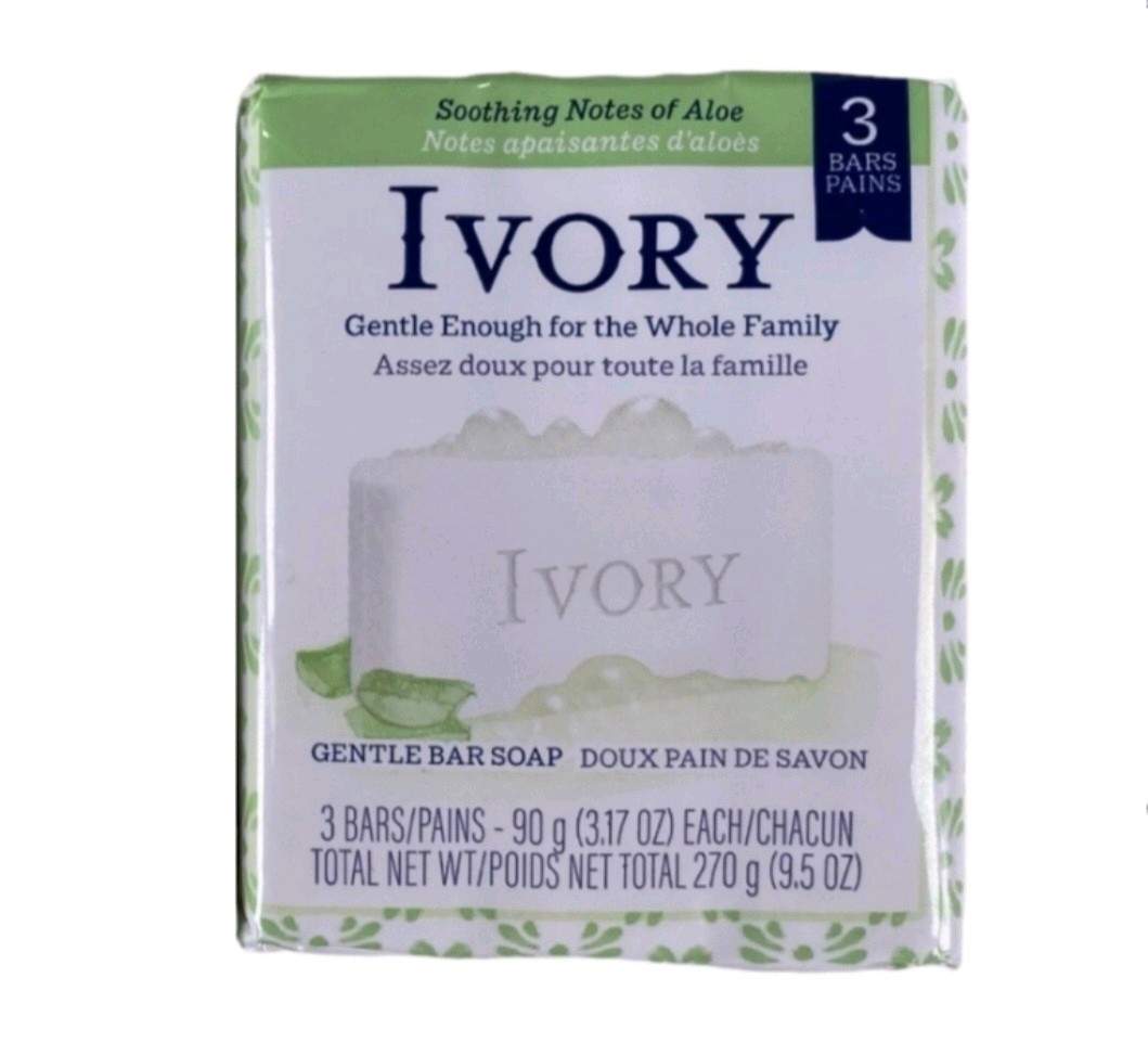 NEW! IVORY (6-BARS) 3.17 Oz. Bars ●NOTES OF ALOE● Pure Safe Clean & Simple 🫧.
