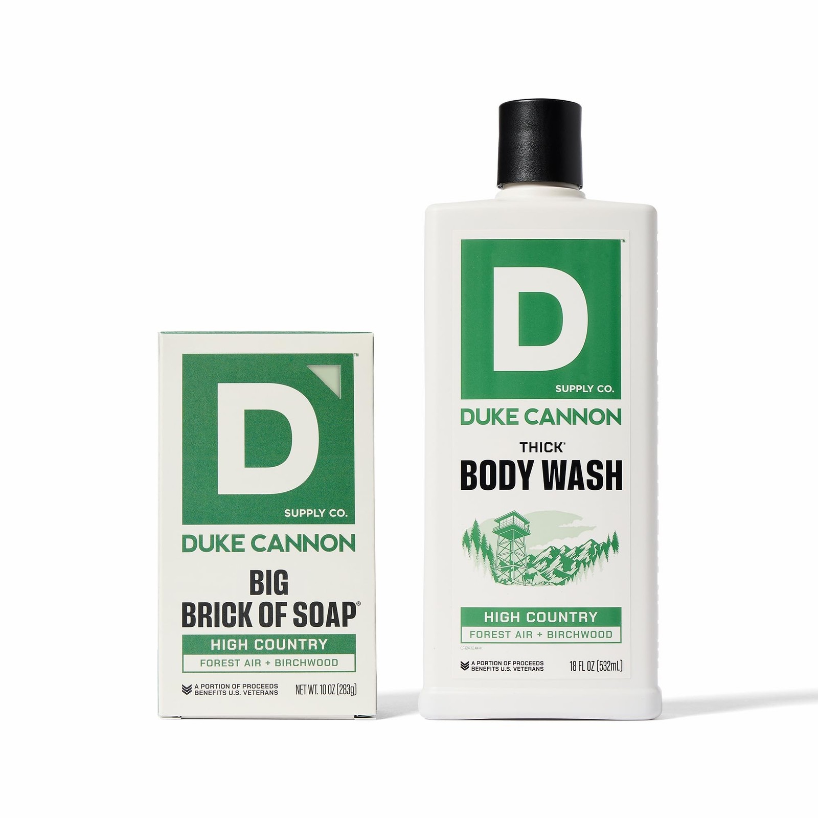 Duke Cannon High Country Big Brick of Soap & THICK High Viscosity Body Wash |…