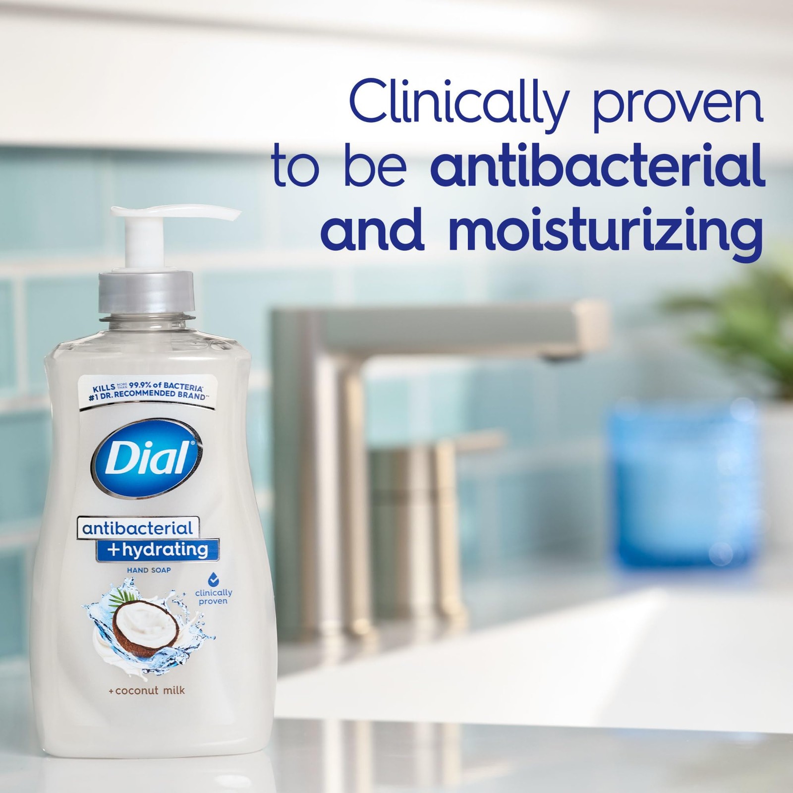 Dial Antibacterial Plus Hydrating Coconut Milk Liquid 11 Ounce (Pack of 4)