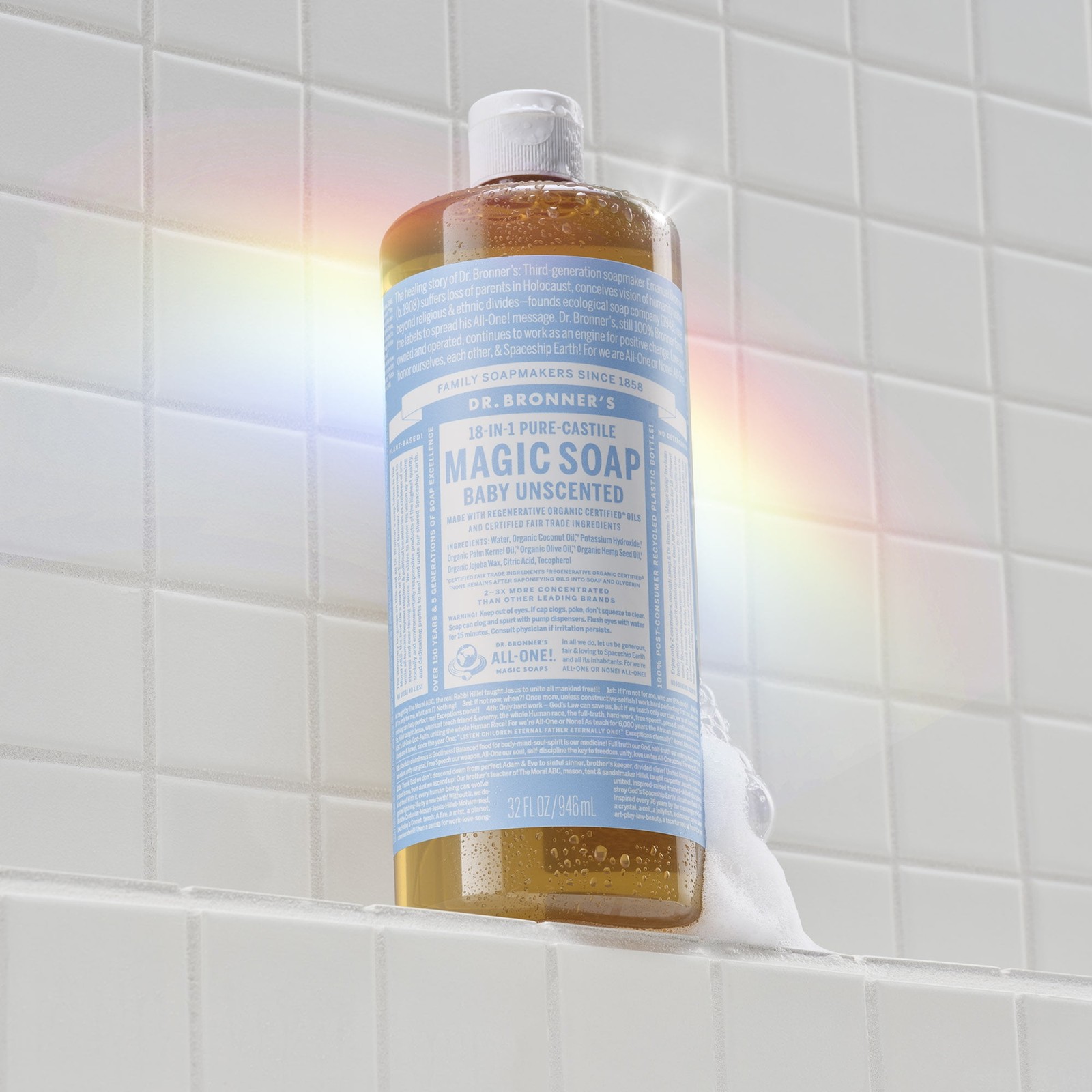 Magic Soap – Castile Liquid Soap – 32 oz – Body Wash, Face Wash – Unscented