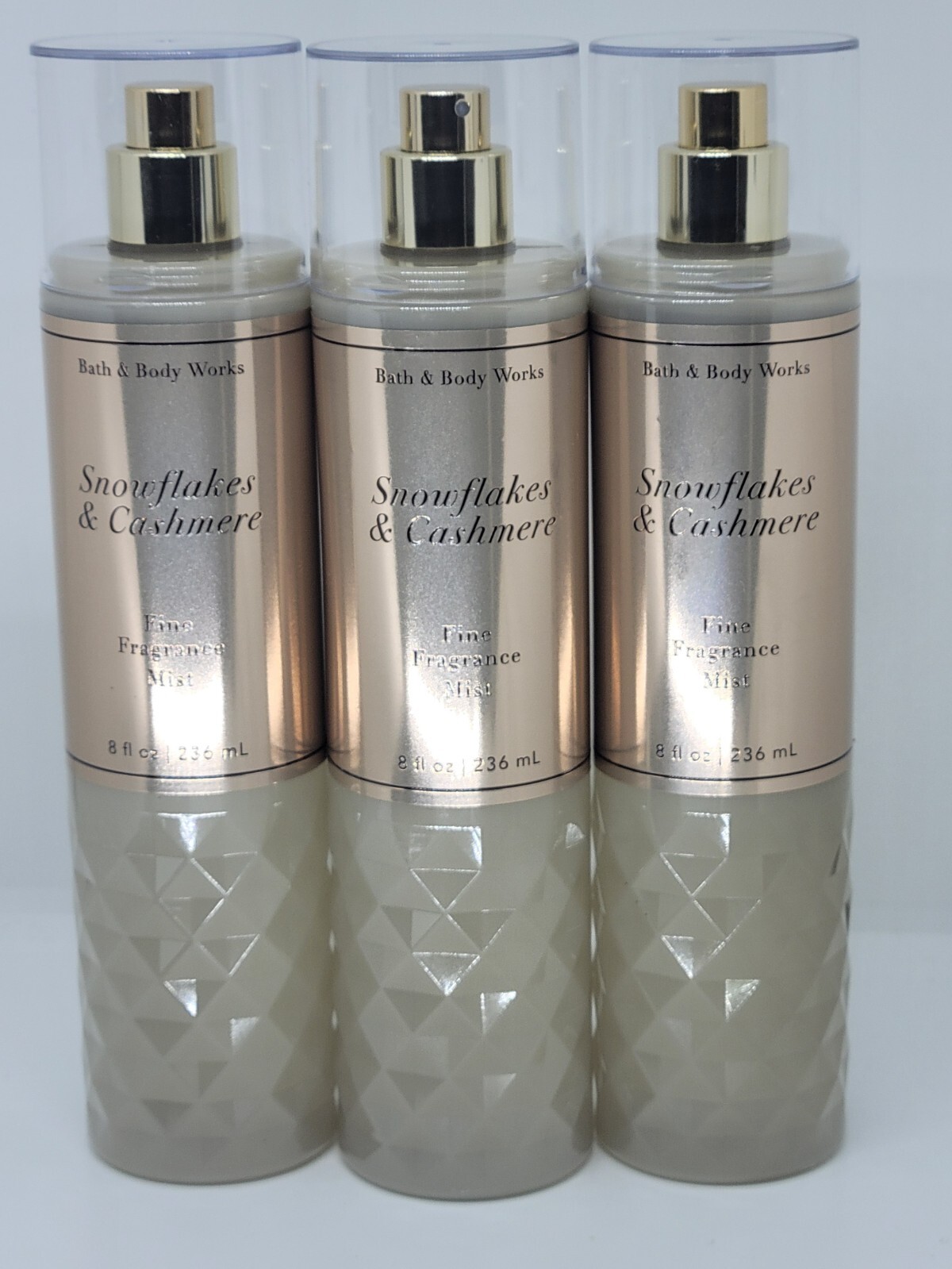Bath Body Works Snowflakes & Cashmere Fine Fragrance Mist x3