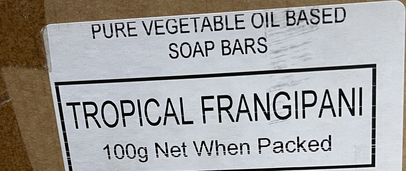 10 Pure Vegetable Oil Based Soap Bars Tropical Frangipani 100gr Bar New S2