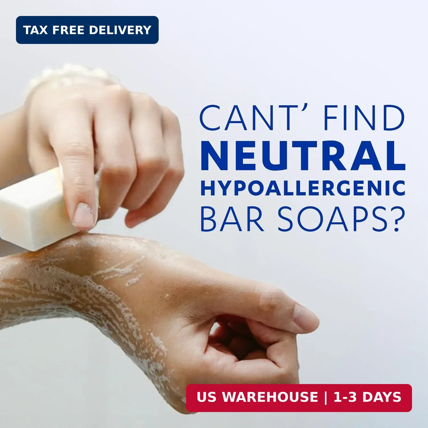 Grisi Neutral Hypoallergenic Bar Soap – Fragrance-Free & Dye-Free for Face & Bod
