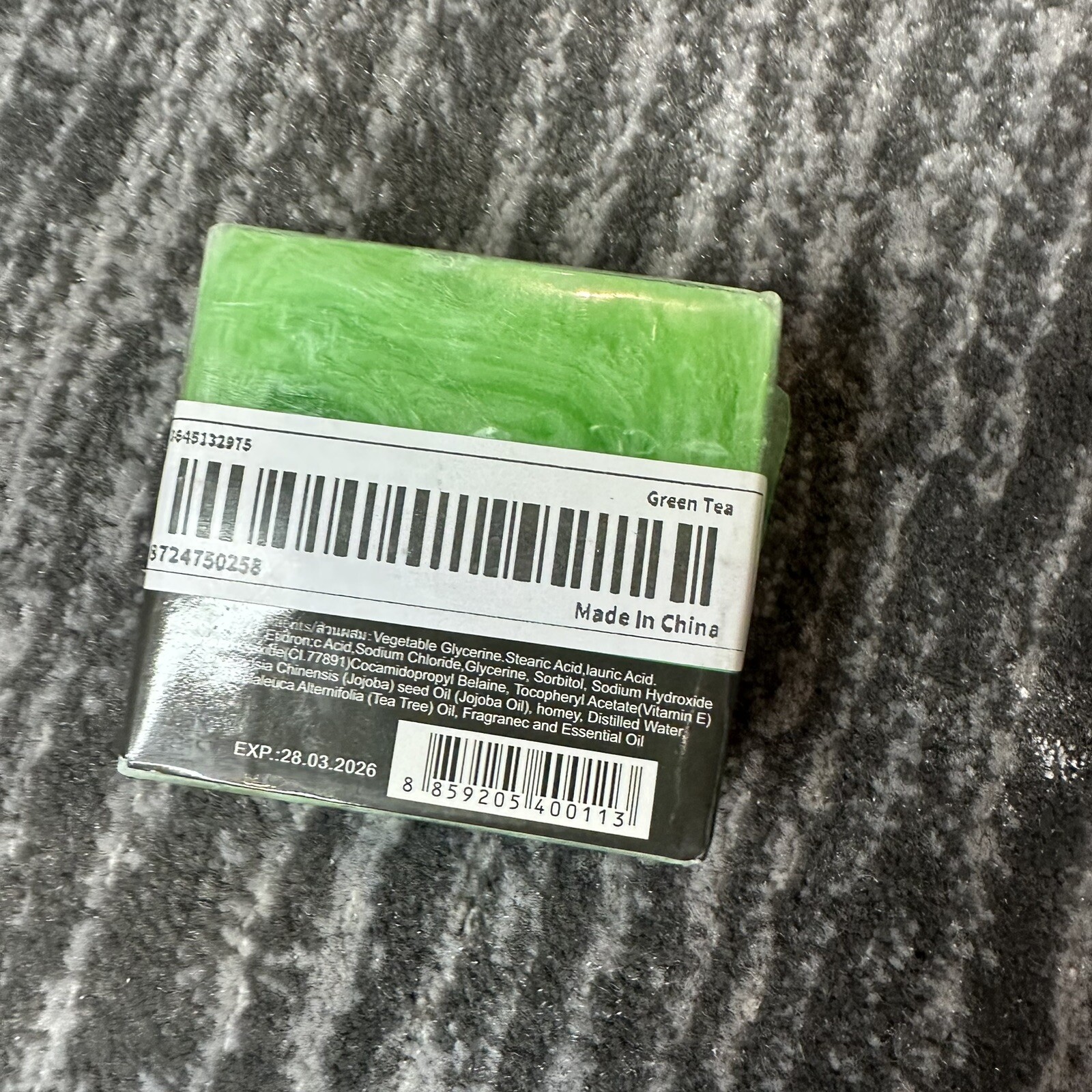 Handmade Soap Green Tea Natural Glycerin Aloe Vera Vitamin E Jojoba Tea Tree New