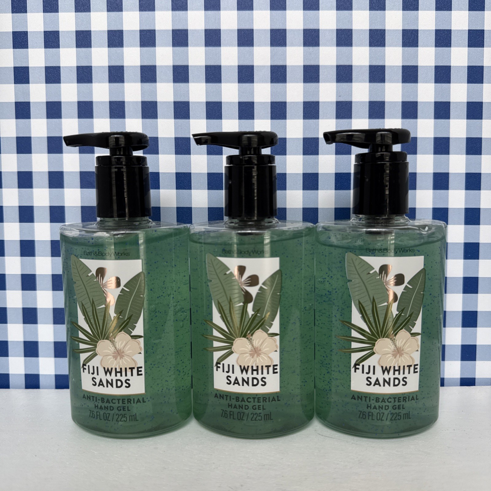 3X ~ Bath Body Works ~ ANTI-BACTERIAL HAND PUMP SANITIZER ~ FIJI WHITE SANDS