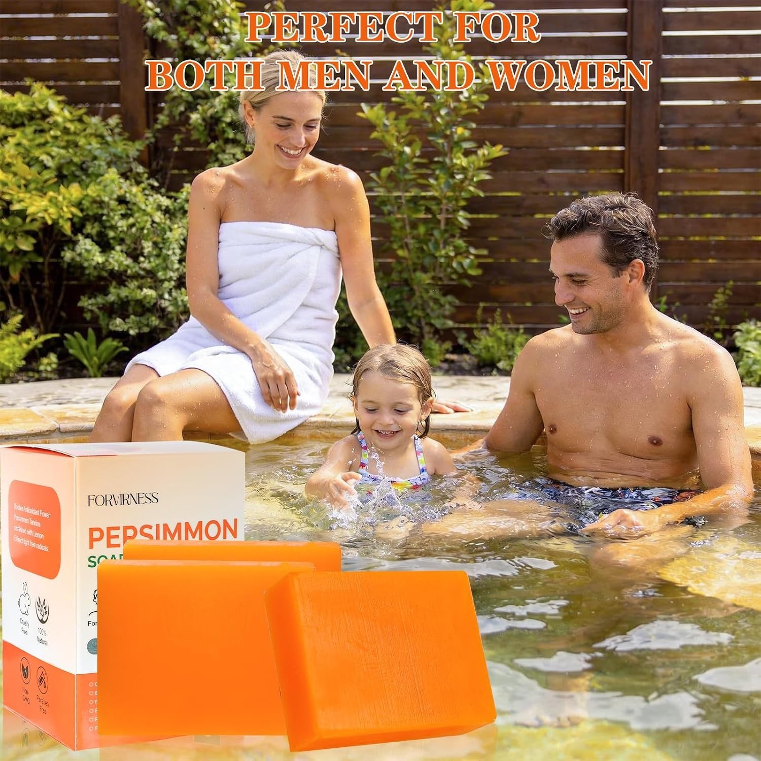 6Pack Persimmon Soap Bar for Body Odor, Japanese Persimmon Soap Eliminates Ag…