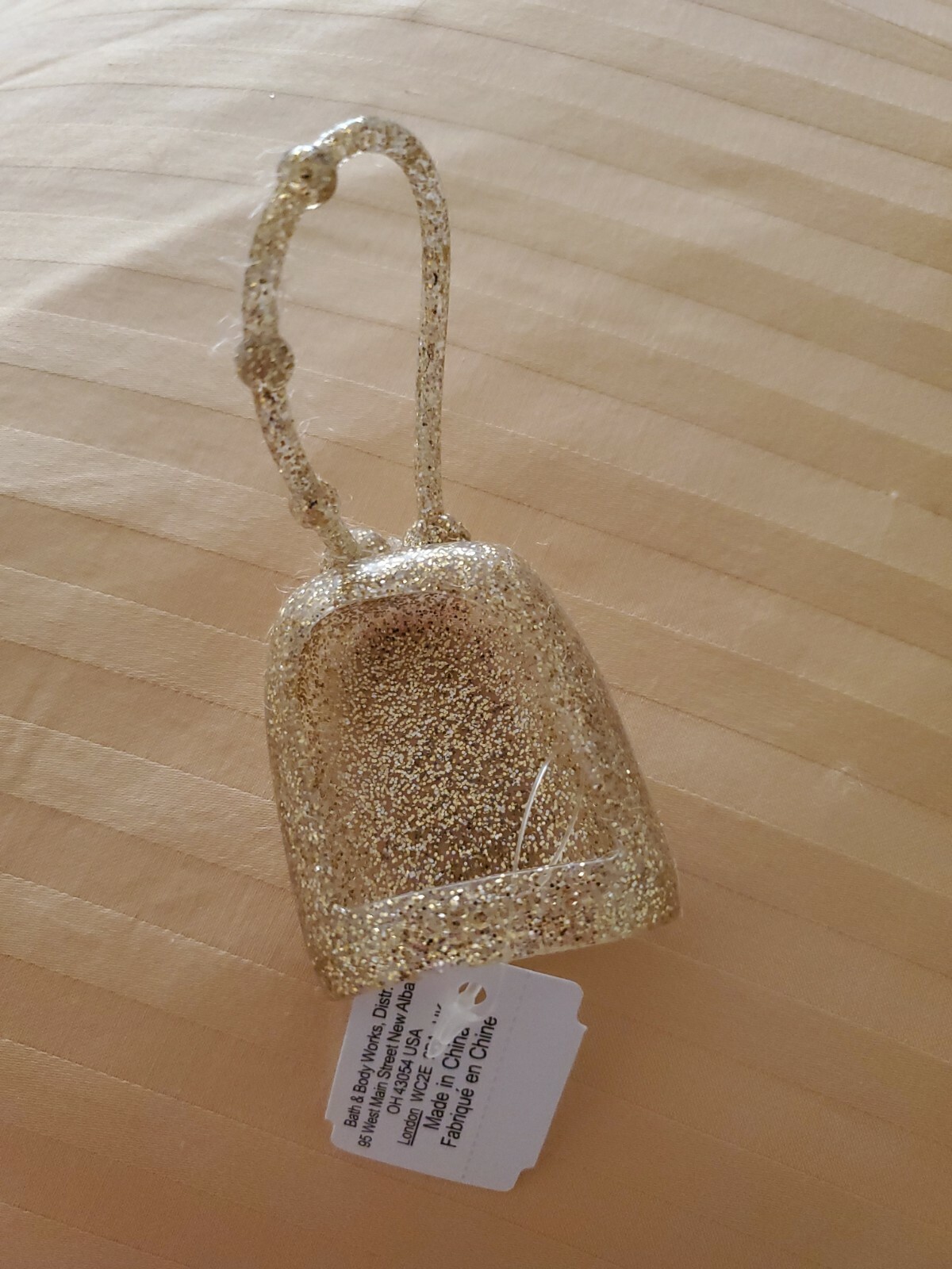 Bath Body Works Pocket *Bac Gold Glitter Sparkles Holder Sleeve Silicone Jelly