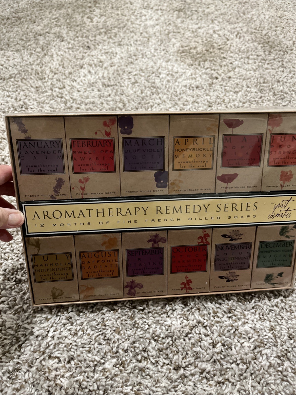 Aromatherapy Remedy Series 12 French Milled Soaps Calm Soothe New Made In USA
