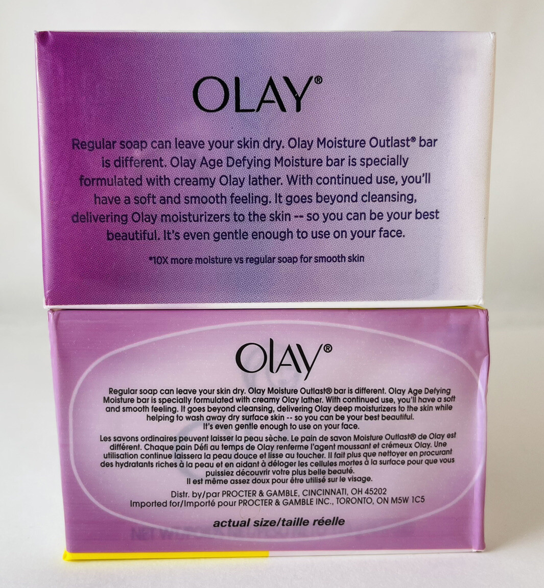 8-Pack of Olay Age Defying Bar Soap – ORIGINAL FORMULA 10x More Moisturizers