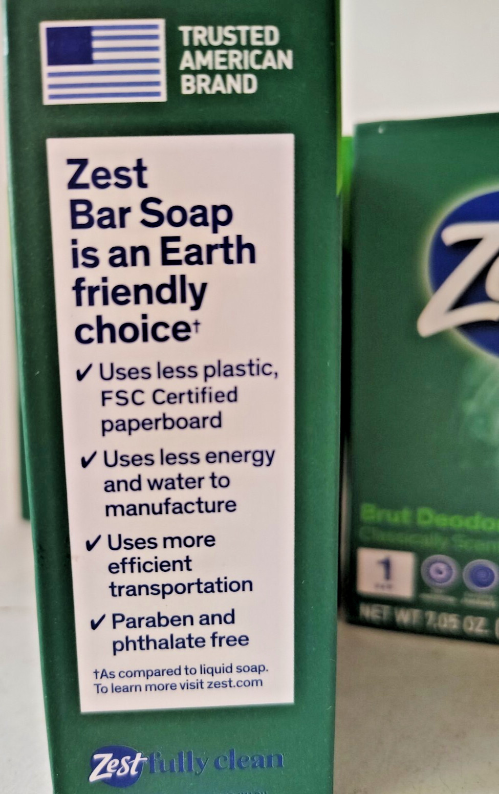 Zest Soap W/ Classic BRUT Scent, 7.05oz, BB 3/29, Lot of 5