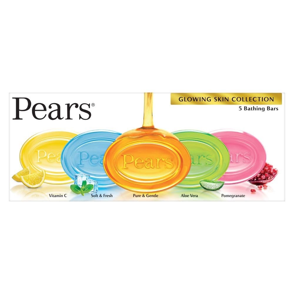 2 X 125 gm ( pack of 5) Pears Glycerin Bathing Bar, Variety Pack, 125g