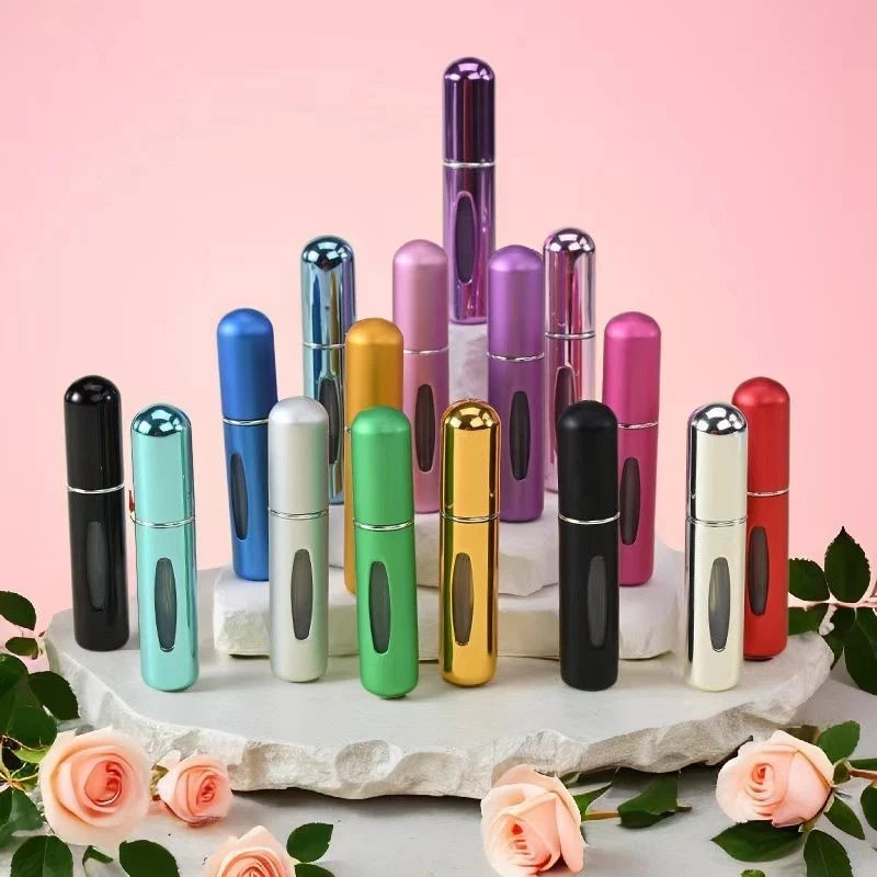 Any 5 PCS Mini Travel Perfume Atomizer Bottle Portable Spray Pump Case Refill