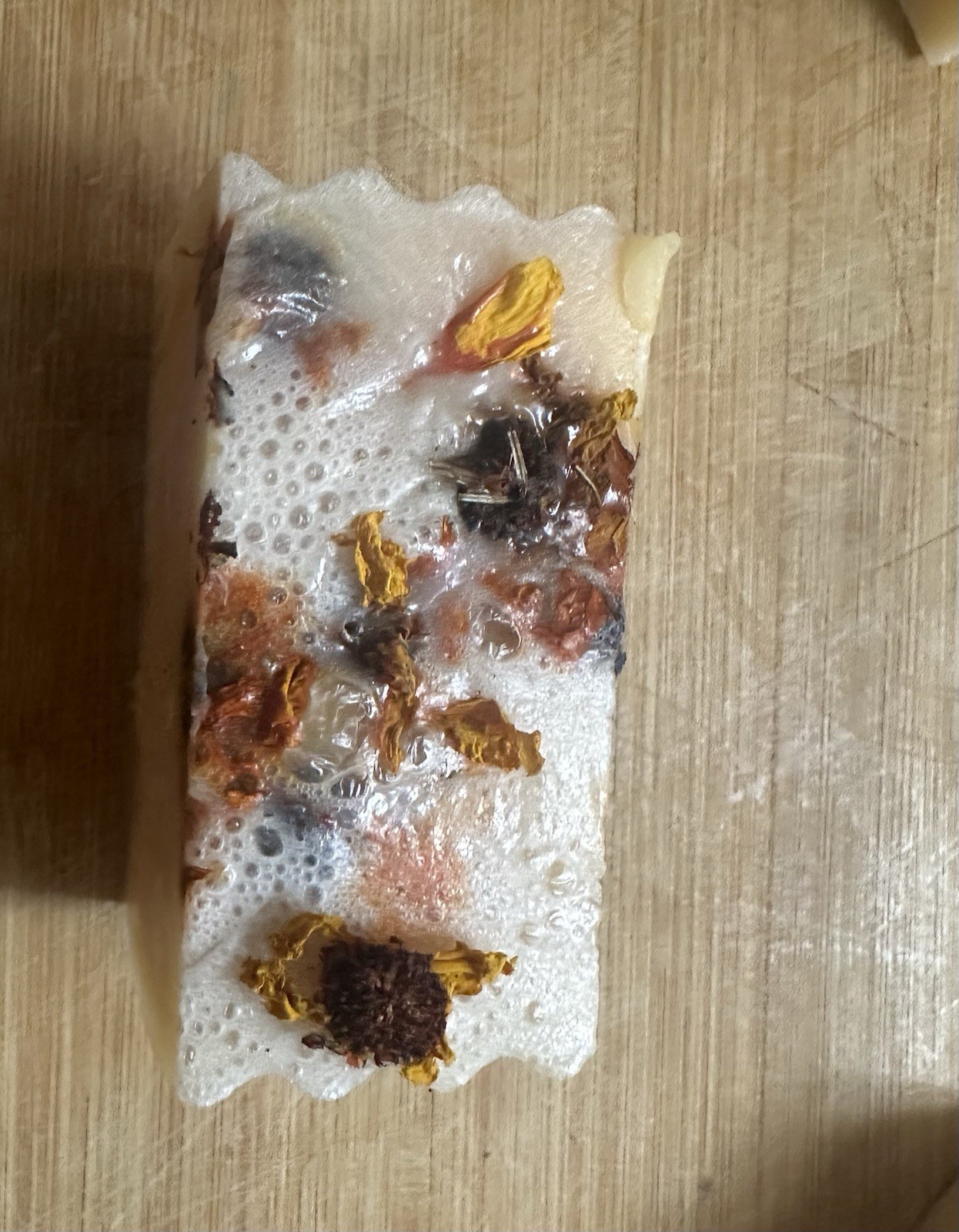 Dried Flowers Handmade Body & Hand Bar Soap oatmeal honey vitamin E