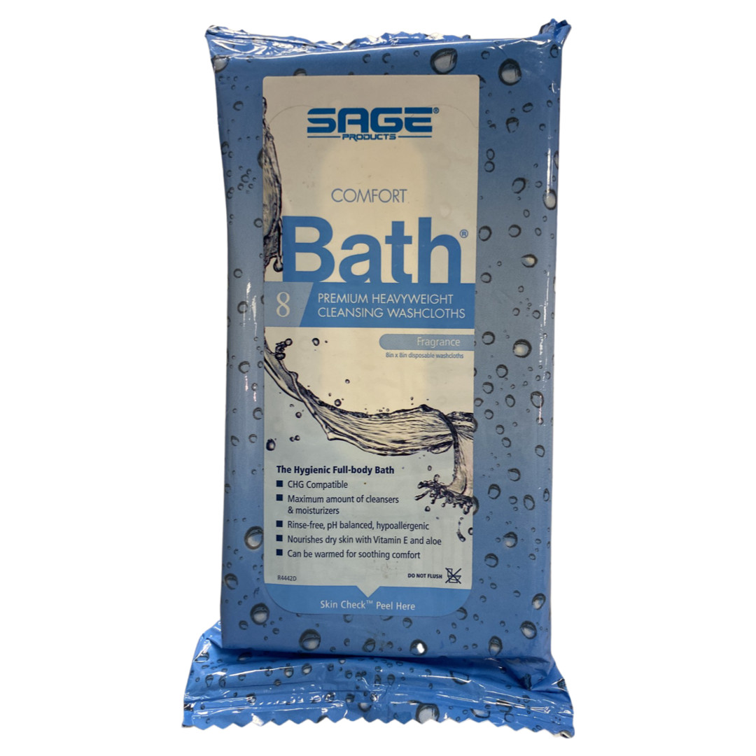 Sage Comfort Bath Cleansing Washcloths Heavyweight 8 Washcloths