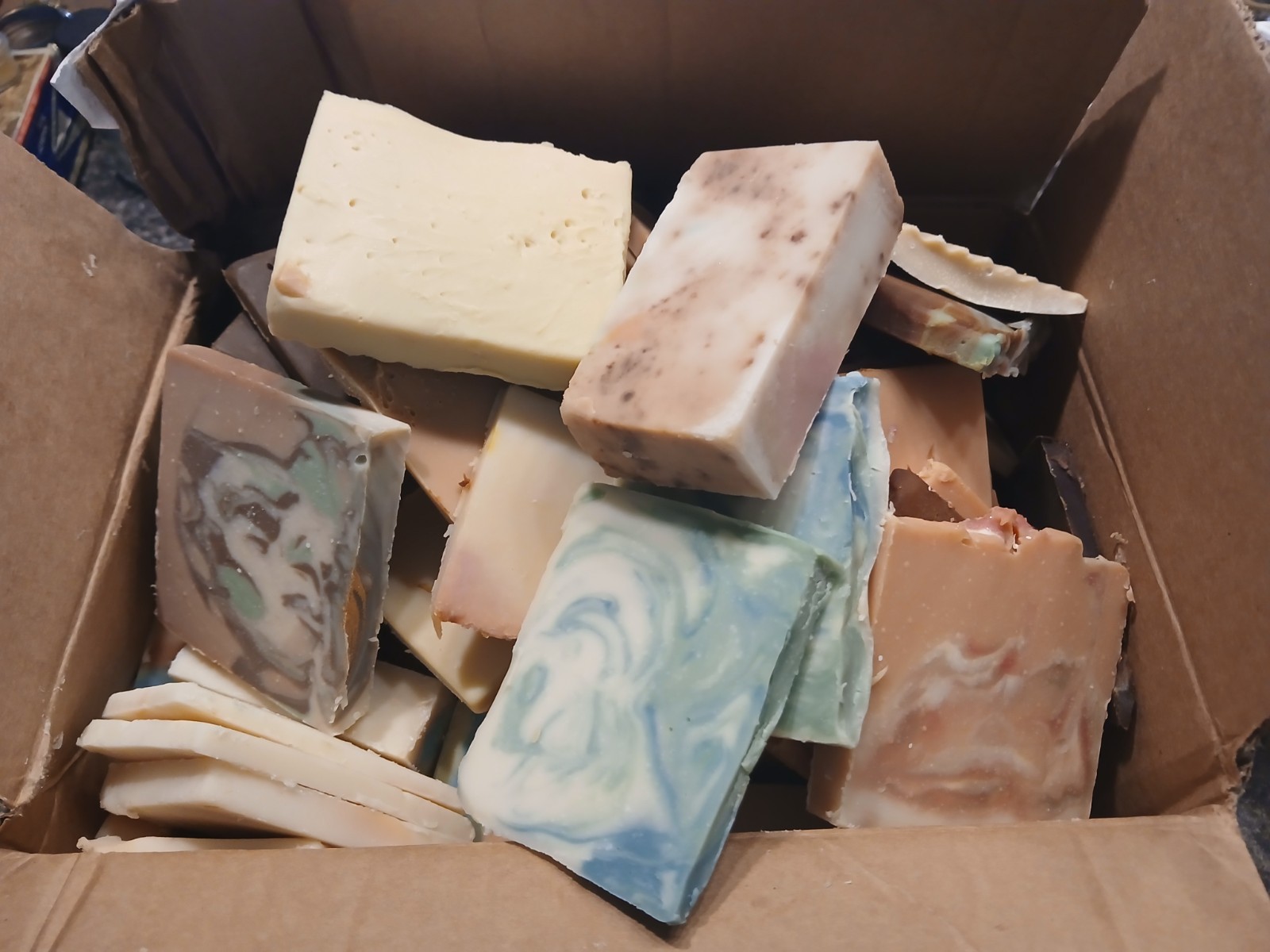 Organic soap slices 5 pounds,assortment goats milk.