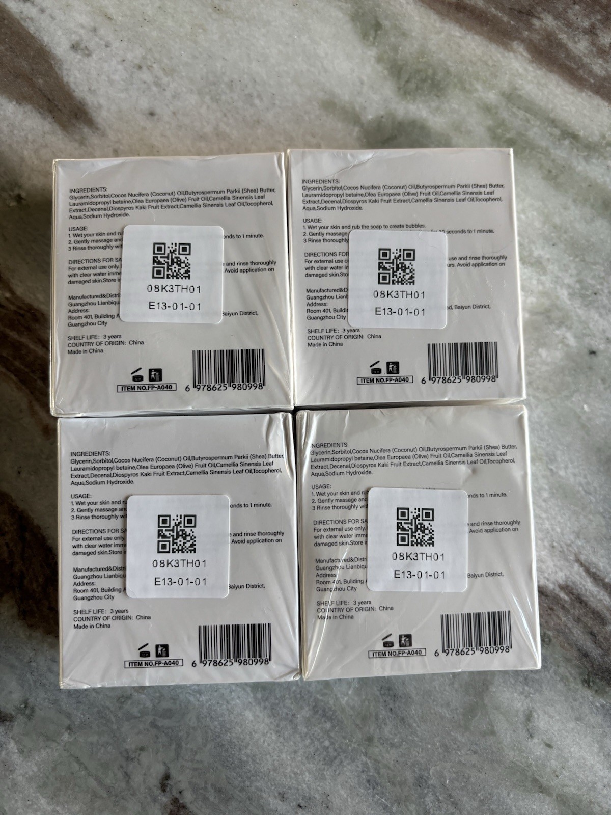 ✨Persimmon Fragrance Soap Bars- 4 Pack -NEW – Purifying & Deodorizing ✨